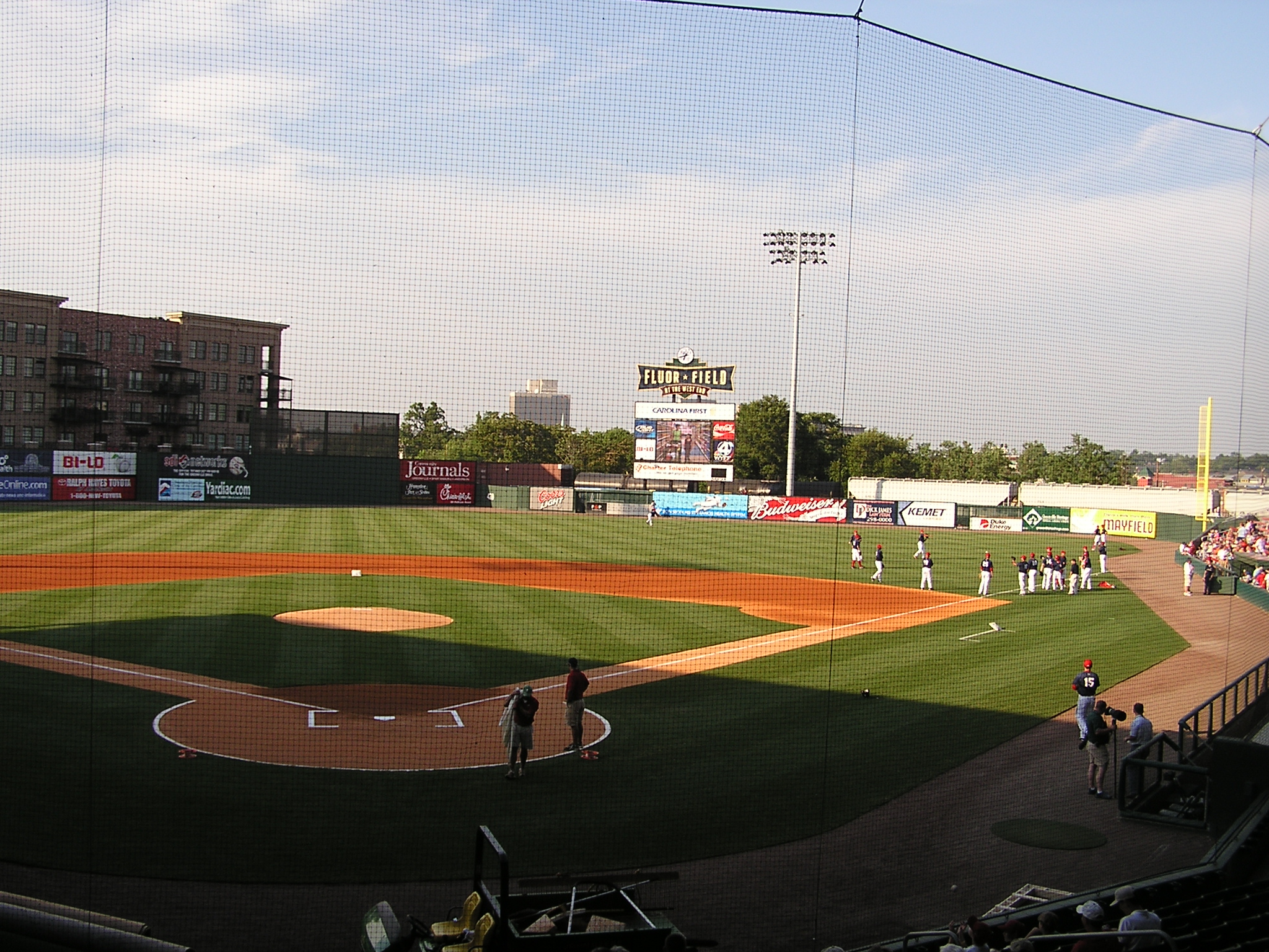 Fluor Field's field looking towards RF - Greenvile