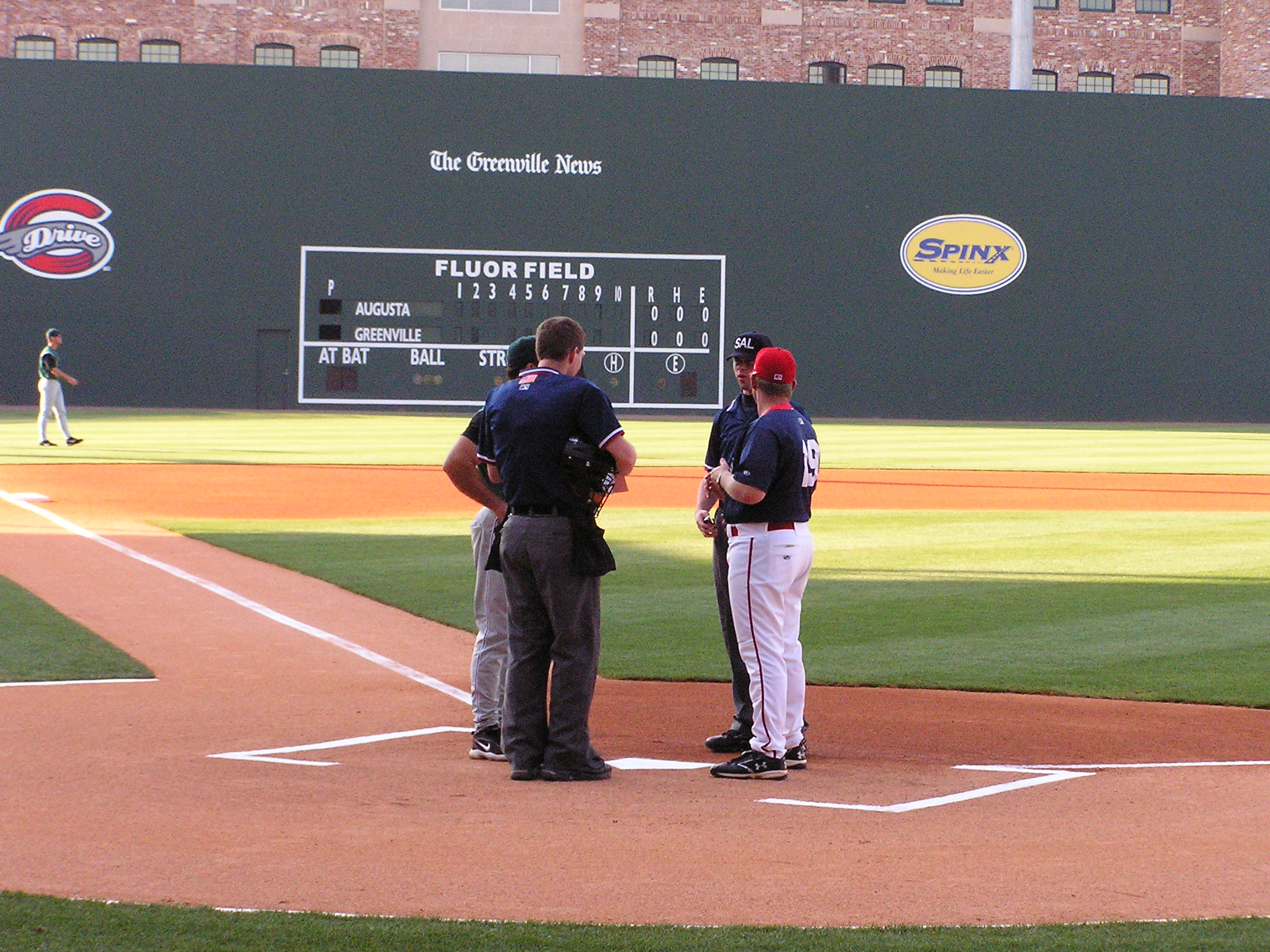Exchanging the Line Ups - Fluor Field, Greenville