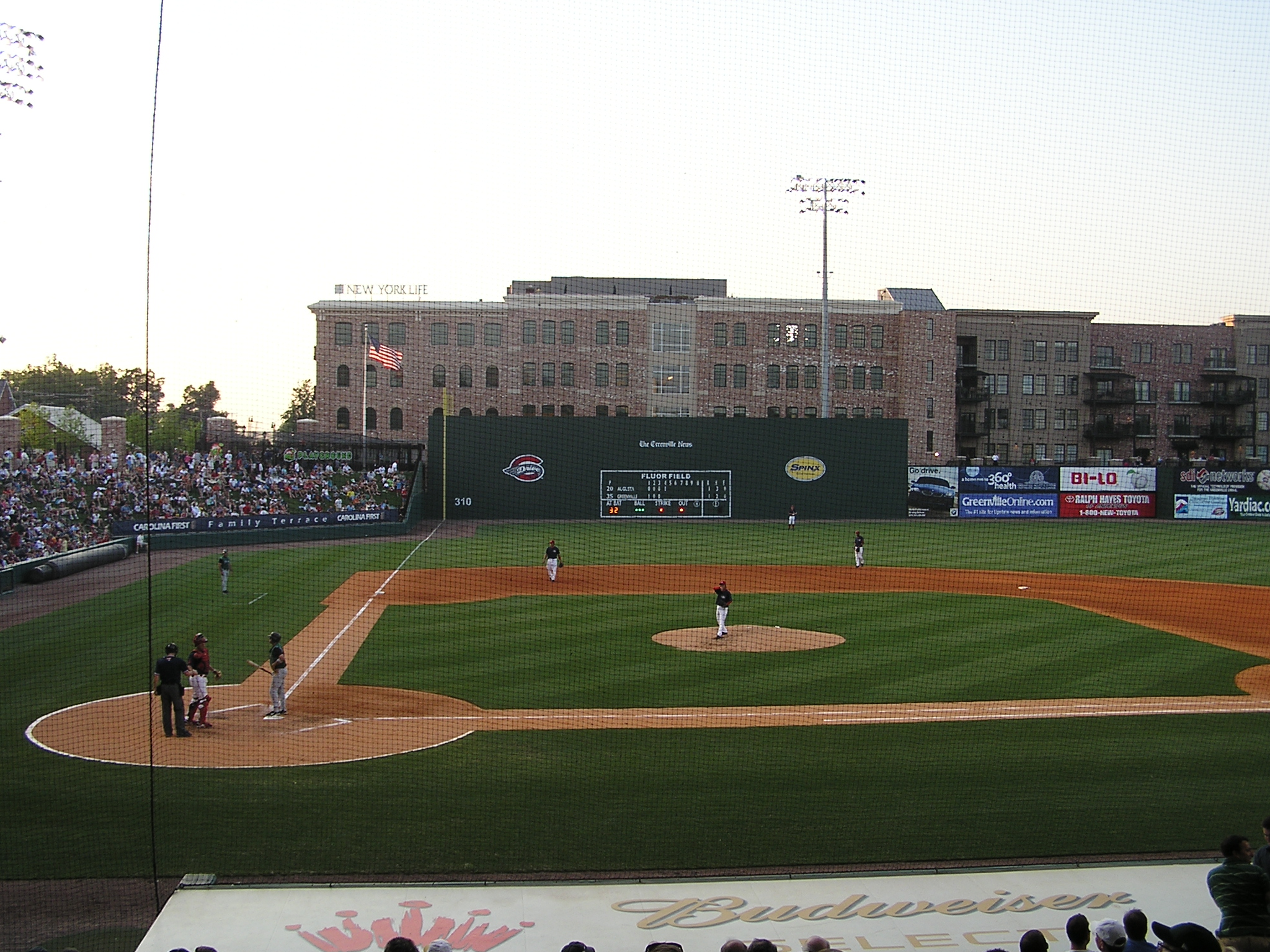 Looking towards LF at Fluor Field, Greenville